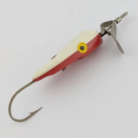 1920s Al Foss Oriental Wiggler No 4, Red/White, 1/2 oz (14 g), #24641