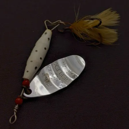 Abu Garcia Spinnaren Reflex, White, 1/4 oz (7 g), Feather, #24644