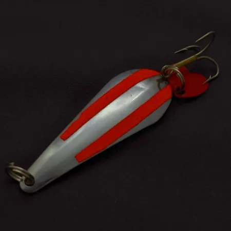 Worth Chippewa Spoon, Nickel Red Stripes, 2/5 oz (12 g), #24648