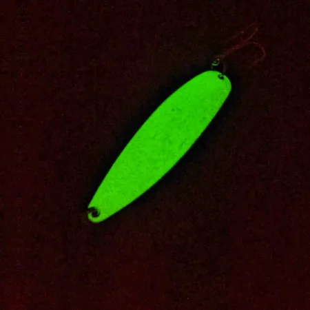 Hicks Tackle Glow Spoon, Glow, 1/3 oz (10 g), Glow-in-Dark, #24649