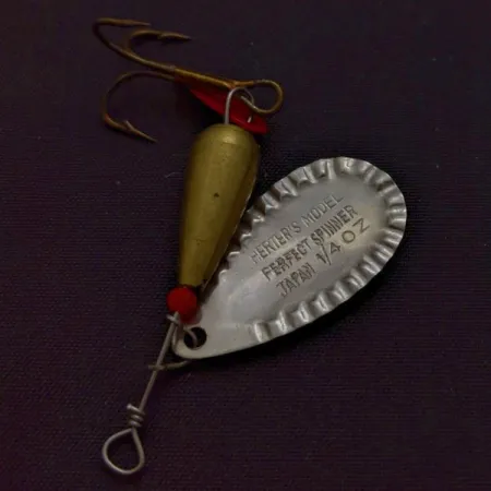 Vintage Herter's Perfect Spinner, Silver, 1/4 oz (7 g), Scalloped Blade, #24651