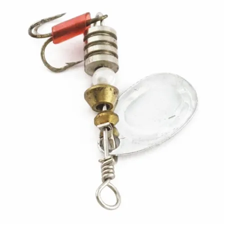 South Bend Spinner, Nickel, 3/32 oz (2.7 g), Red Hook Sleeve, #24673