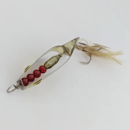 Mack's Hummbait Spinner, Nickel/Red, 1/3 oz (9 g), Winged Body, #24676