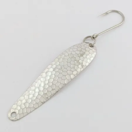 Spanks Lures Mauler Spoon, Silver, 1/4 oz (8 g), Hammered, #24681