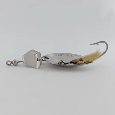 Vintage Brown's Bass Buzzer, Nickel, 3/5 oz (17g), Bucktail, #24682