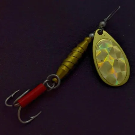 Glen Evans Spinner Lure, Gold, 1/4 oz (7 g), Red Tube Hook, #24690