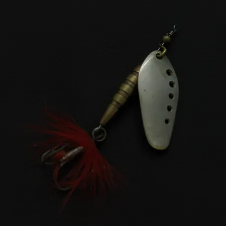 Myran Toni Spinner, Brass/Nickel, 3/8 oz (12g), Red Feather, #24718