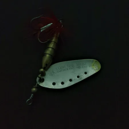 Myran Toni Spinner, Brass/Nickel, 3/8 oz (12g), Red Feather, #24718