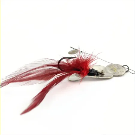 Heddon Queen Stanley, Nickel, 1/2 oz (14 g), Red Feathers, #24741