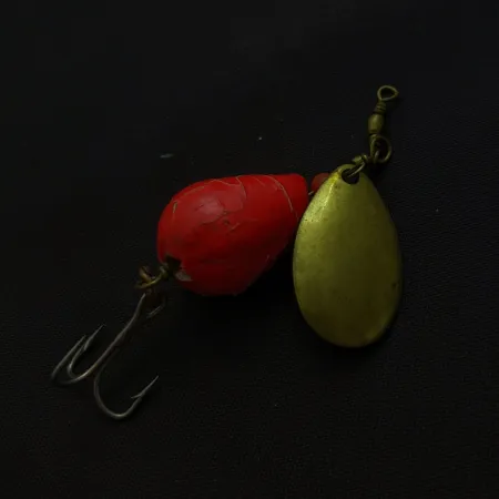 Luhr Jensen Cherry Bobber Spinner, Brass/Red, 1/16oz (2.2g), #24742