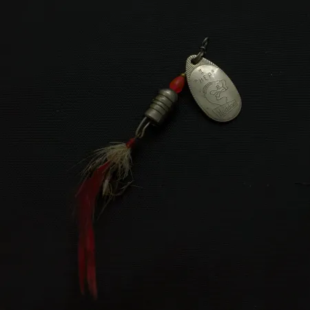 Heddon HEP 1 Spinner, Nickel, 1/8 oz (3.6 g), Feather Hook, #24746