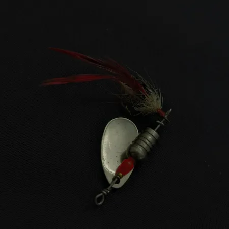Heddon HEP 1 Spinner, Nickel, 1/8 oz (3.6 g), Feather Hook, #24746