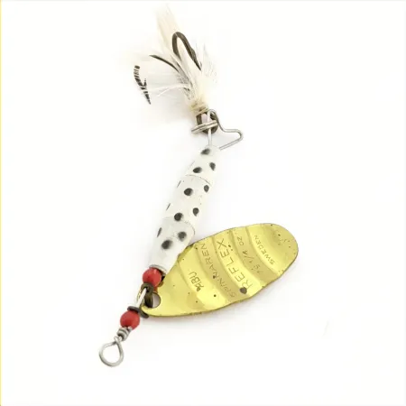 Abu Spinnaren Reflex, Gold, 1/4 oz (7 g), Feathered Hook, #24756