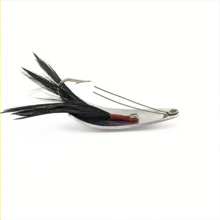 Weezel Rex Spoon, Nickel, 2/5 oz (12 g), Feather Tail, #24761
