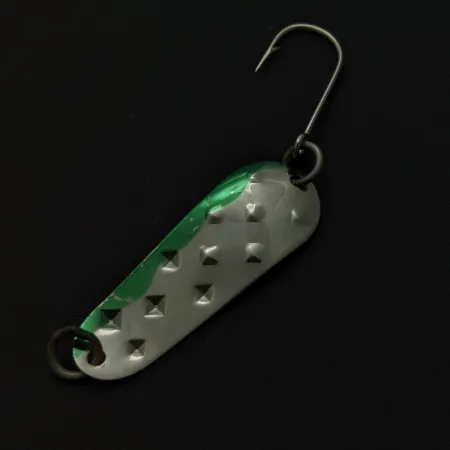 Luhr Jensen Alpena Diamond, Nickel/Green, 1/8 oz (4g), Dimple, #24770