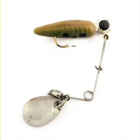 Vintage Johnson Beetle Spin, Nickel/Yellow, 3/32 oz (2.5g), #24785