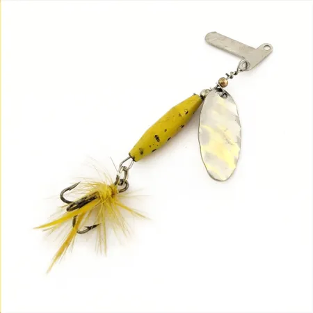 Mar-Lynn Tri-D Spinner, Nickel/Yellow, 1/4 oz (7 g), Tri-D blades, #24786