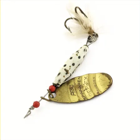 ABU Spinnaren Reflex, Gold/White, 1/4 oz (7 g), Dressed Hook, #24811