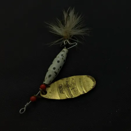 ABU Spinnaren Reflex, Gold/White, 1/4 oz (7 g), Dressed Hook, #24811