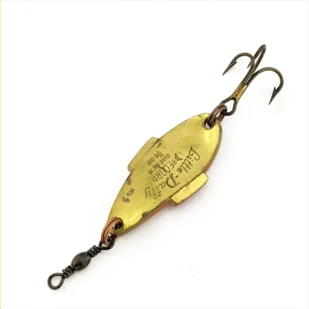 Abu Record Little Daffy Spoon, Gold/Red, 1/4 oz (7g), Sweden, #24815