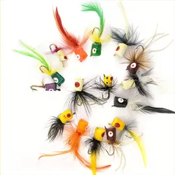 Vintage lot of 16 fly popper fishing lures