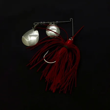 Vintage Finny Super Pro Spinnerbait, Nickel/Red, 3/5oz (17g), #24949