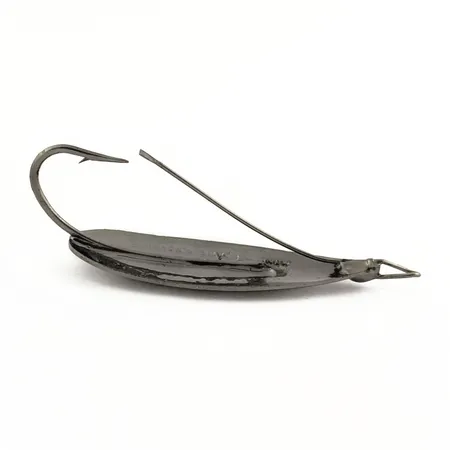 Vintage Johnson Silver Minnow Spoon, Black, 1/3 oz (9 g), USA, #25189