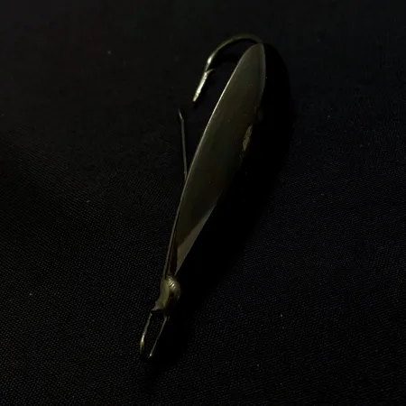 Vintage Johnson Silver Minnow Spoon, Black, 1/3 oz (9 g), USA, #25189