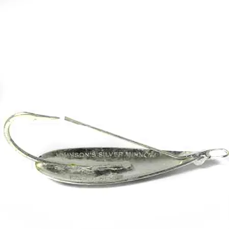 Vintage Johnson Silver Minnow, 1/3oz Silver fishing spoon #0007