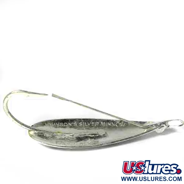 Vintage   Johnson Silver Minnow, 1/3oz Silver fishing spoon #0007