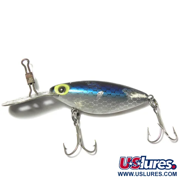 Vintage Storm Hot'N'Tot Thin Fin, 1/4oz Steel / Blue fishing lure #0032