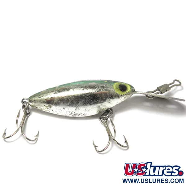 Vintage Storm Hot'N'Tot Thin Fin, 1/4oz Steel / Green fishing lure #0033