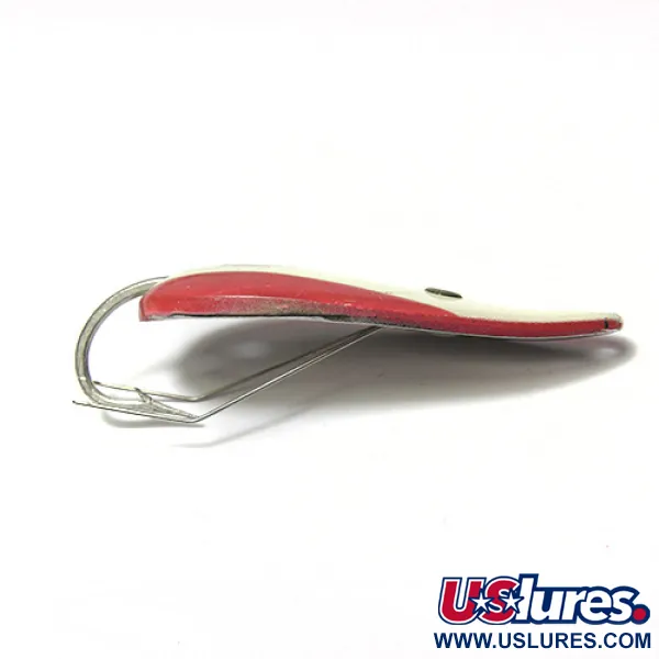 Vintage Eppinger Dardevle Spinnie Weedless, 1/3oz Red / White fishing spoon #0035