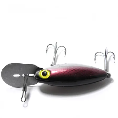 Vintage Storm Hot'N'Tot Thin Fin, 2/5oz Dark Red / Steel / Black fishing lure #0043