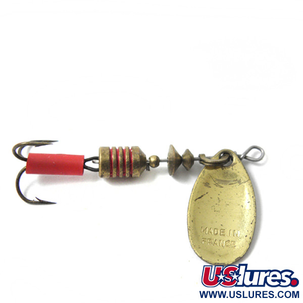 Vintage   Mepps Aglia 2, 3/16oz Brass / Red spinning lure #0047
