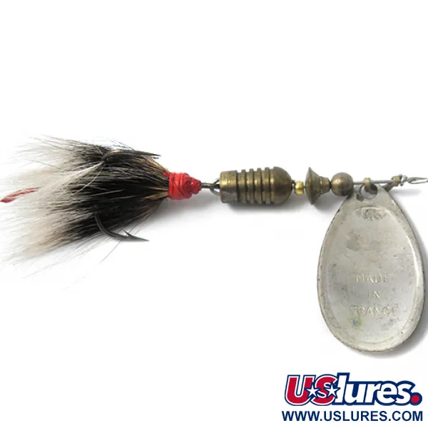 Vintage   Mepps Aglia 3 dressed, 1/4oz Steel / Red spinning lure #0049