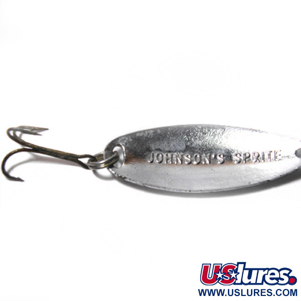Vintage   Johnson Sprite, 1/3oz Silver / Red fishing spoon #0066