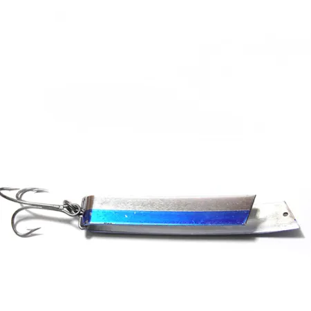 Vintage Other Super Duper, 2/3oz Nickel / Blue fishing spoon #0068