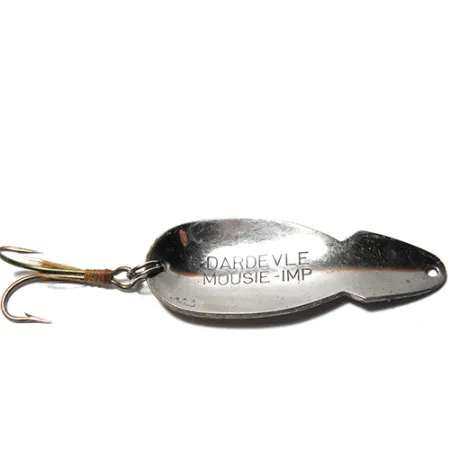 Vintage Eppinger Dardevle Mousie Imp, 2/5oz Brown / Silver dots fishing spoon #0071