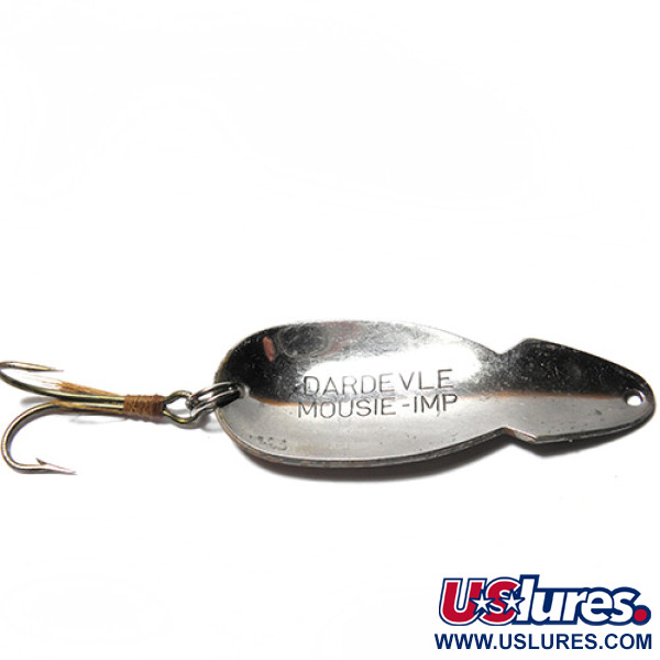 Vintage  Eppinger Dardevle Mousie Imp, 2/5oz Brown / Silver dots fishing spoon #0071