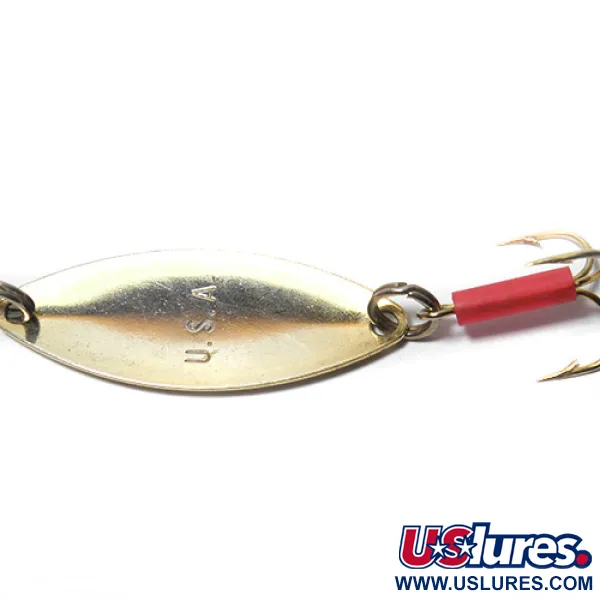 Vintage Mepps Spoon 1, 1/4oz Gold / Hologram / Red fishing spoon #0073