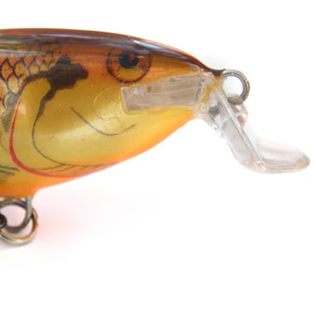 Vintage Rapala Shallow Shad Rap, 2/5oz Brown / Yellow JP fishing lure #0082
