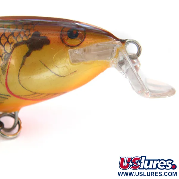 Vintage Rapala Shallow Shad Rap 08, 1/3oz Brown / Yellow JP fishing lure #0083