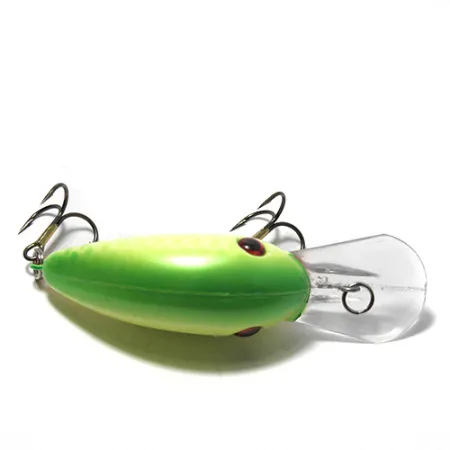 Vintage Strike King Pro 3, 1/3oz Yellow / Green / Red Eyes fishing lure #0103