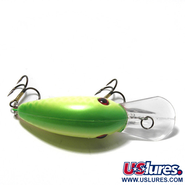 Vintage   Strike King Pro 3, 1/3oz Yellow / Green / Red Eyes fishing lure #0103