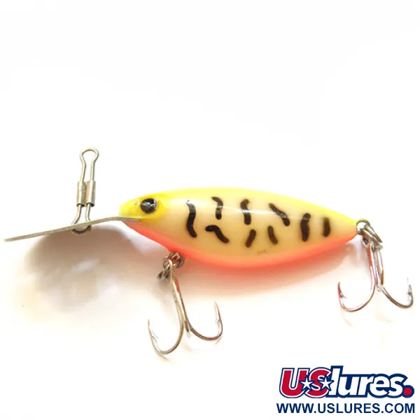 Vintage Storm Hot'N'Tot Thin Fin, 1/4oz Yellow / Black / Orange fishing lure #0107