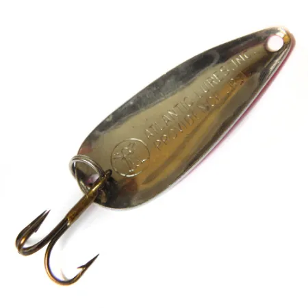 Vintage Atlantic Lures, 3/16oz Red / White fishing spoon #0110