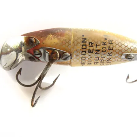 Vintage Heddon River Runt, 2/5oz Perch / Red fishing lure #0136