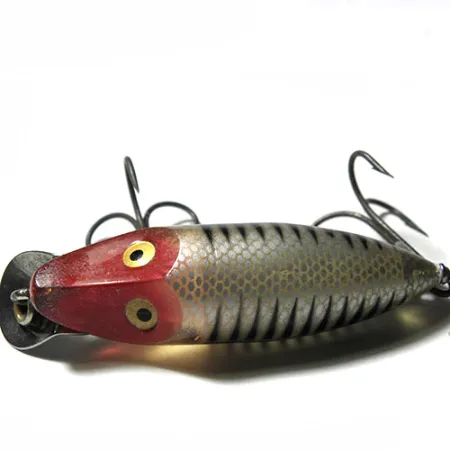 Vintage Heddon River Runt Spook Sinking, 2/5oz Natural / Red fishing lure #0140