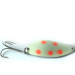 Vintage  Seneca Little Cleo (Hula Girl) Glow In Dark, 3/4oz White / Orange fishing spoon #0154